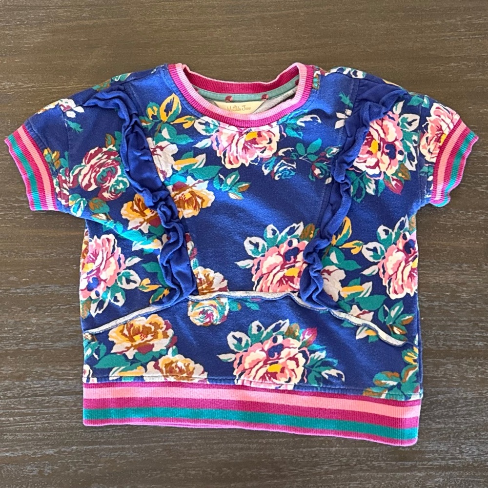 Matilda Jane Girls 6 Blue Floral Top